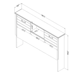 Double Bed Headboard Asten - Oak