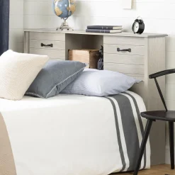 Double Bookcase Headboard - Ulysses Winter Oak