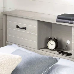 Double Bookcase Headboard - Ulysses Winter Oak