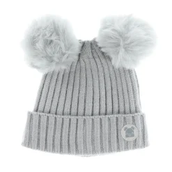Double Pompom Newborn Beanie