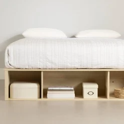 Double Storage Bed with Baskets - Avilla Bleached Oak