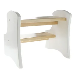 Double-up Step Stool - White Natural