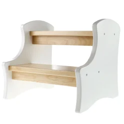 Double-up Step Stool - White Natural