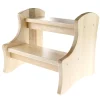 Double-up Step Wood Stool - Natural