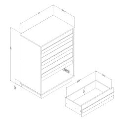 4-Drawer Chest - August Bleached Oak
