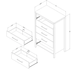5-Drawer Chest - Gravity Rubbed Black