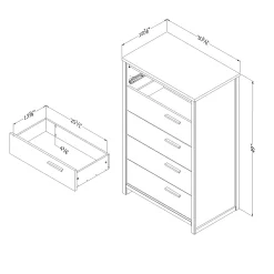 5-Drawer Chest - Tao Natural Walnut