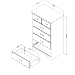 5-Drawer Chest - Versa Gray Maple
