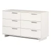 6-Drawer Double Dresser - Cavalleri Pure White