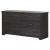 6-Drawer Double Dresser - Fusion Gray Oak