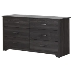 6-Drawer Double Dresser - Fusion Gray Oak