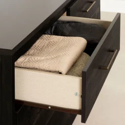 6-Drawer Double Dresser - Gravity Rubbed Black
