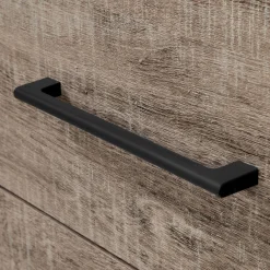 6-Drawer Double Dresser - Londen Rubbed Black and Weathered Oak