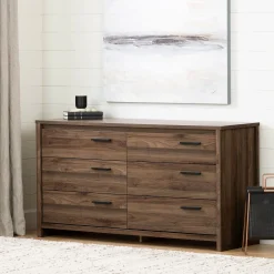 6-Drawer Double Dresser - Tao Natural Walnut