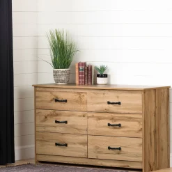 6-Drawer Double Dresser - Tassio Nordik Oak