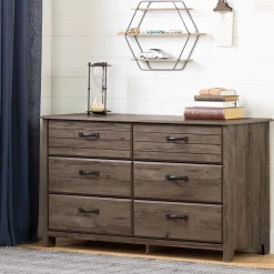 6-Drawer Double Dresser Ulysses - Fall Oak