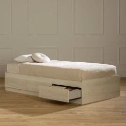 3-Drawer Mates Bed - August Bleached Oak