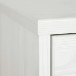 1-Drawer Nightstand - Arlen White Pine and Black Matte