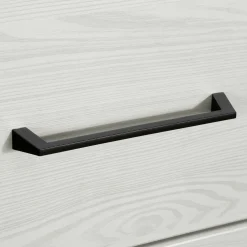 1-Drawer Nightstand - Arlen White Pine and Black Matte