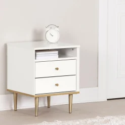 2-Drawer Nightstand - Dylane Pure White