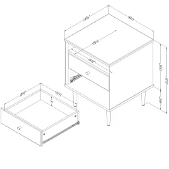 2-Drawer Nightstand - Dylane Pure White
