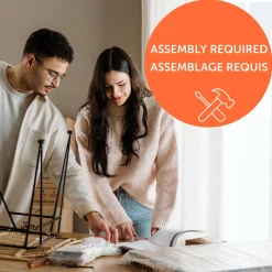 2-Drawer Nightstand - Flam Natural Walnut and Matte Black