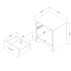 1-Drawer Nightstand - Fusion Bleached Oak