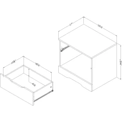 1-Drawer Nightstand - Holland Natural Walnut