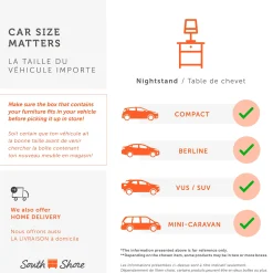 2-Drawer Nightstand - Hype Winter Oak