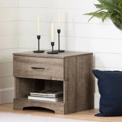 1-Drawer Nightstand - Step One Weathered Oak