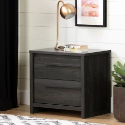 2-Drawer Nightstand - Tao Gray Oak