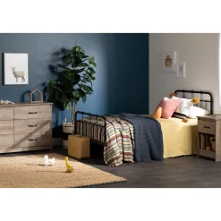 1-Drawer Nightstand - Tassio Weathered Oak