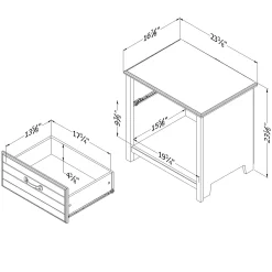 1-Drawer Nightstand Ulysses - Fall Oak