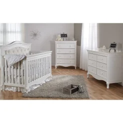 Dresser 6-Drawer Diamante Vintage White