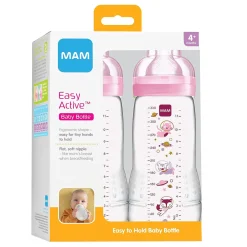 Easy Active Baby Bottle 4m+ 11oz - Pink