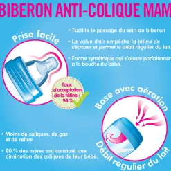 Easy Start Anti-Colic Baby 9oz Bottle (2) - Grey/Ivory