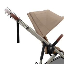 eGazelle S Electronic Assist Stroller - Taupe Frame with Almond Beige Seat