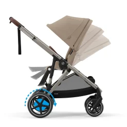 eGazelle S Electronic Assist Stroller - Taupe Frame with Almond Beige Seat
