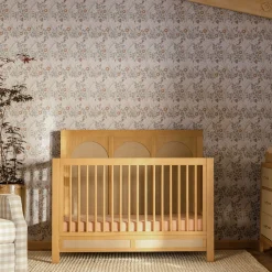 Eloise 4-in-1 Convertible Crib - Honey & Performance Sand Eco-Weave