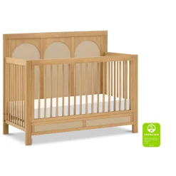 Eloise 4-in-1 Convertible Crib - Honey & Performance Sand Eco-Weave