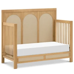 Eloise 4-in-1 Convertible Crib - Honey & Performance Sand Eco-Weave