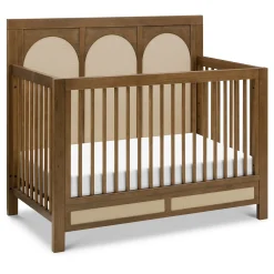Eloise 4-in-1 Convertible Crib - Walnut & Performance Sand Eco-Weave