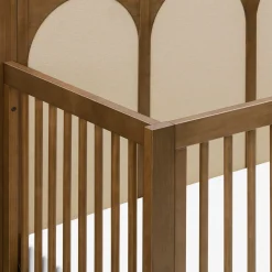 Eloise 4-in-1 Convertible Crib - Walnut & Performance Sand Eco-Weave