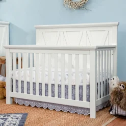 Emory Farmhouse 4-in-1 Convertible Crib - Linen White