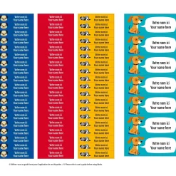 Essential Name Labels - Blue dogs