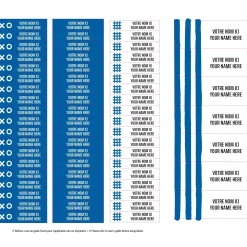Essential Name Labels - Blue patterns