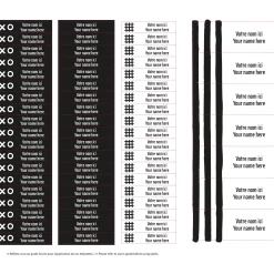 Essential Name Labels - Black patterns