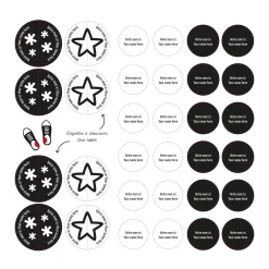 Essential Name Labels - Black patterns