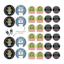 Essential Name Labels - Cactus