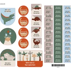 Essential Name Labels - Dinos
